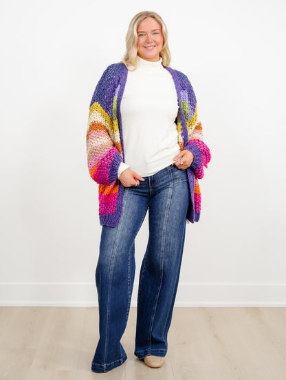 Ribbed Long Sleeve Turtle Neck Sweater