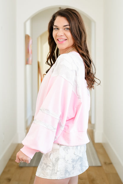 Plus/Reg Long Sleeve Pullover Sweatshirt with Camo Accents