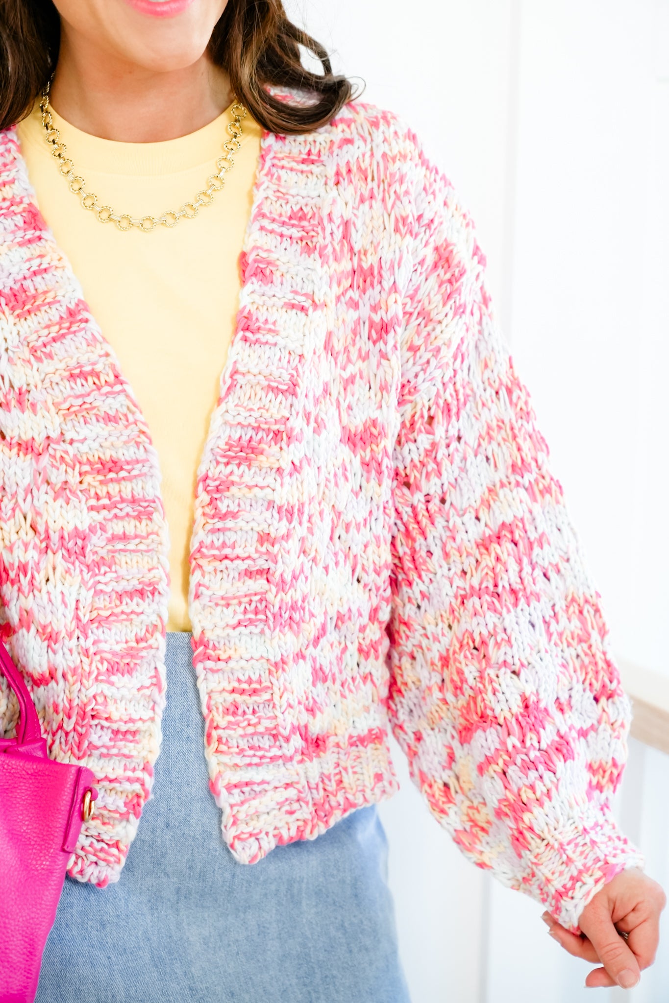 Multi Color Knit Long Sleeve Open Front Cardigan – Freckled Poppy