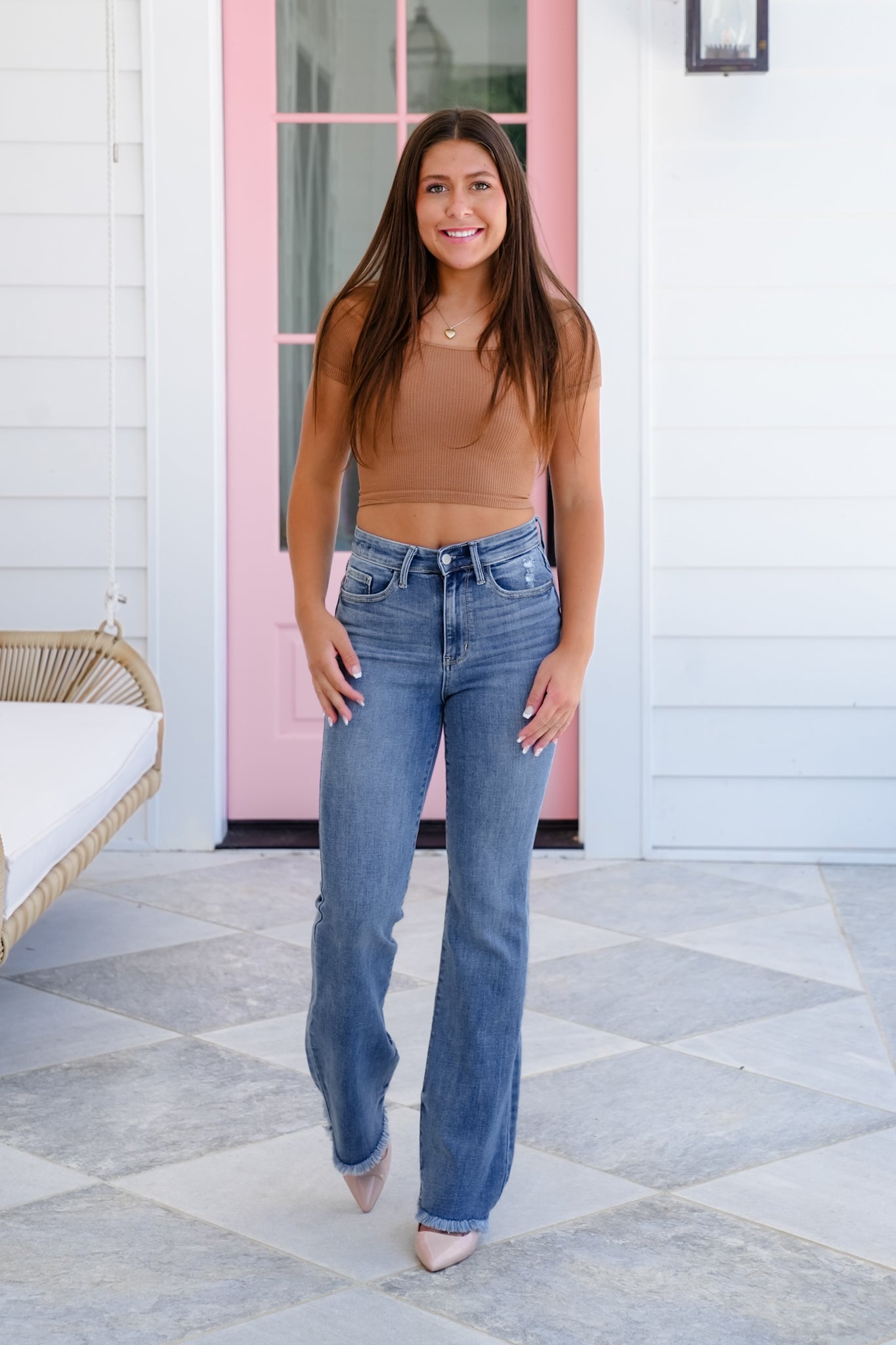 Ribbed Knit Off Shoulder Cropped Top (Multiple Colors)