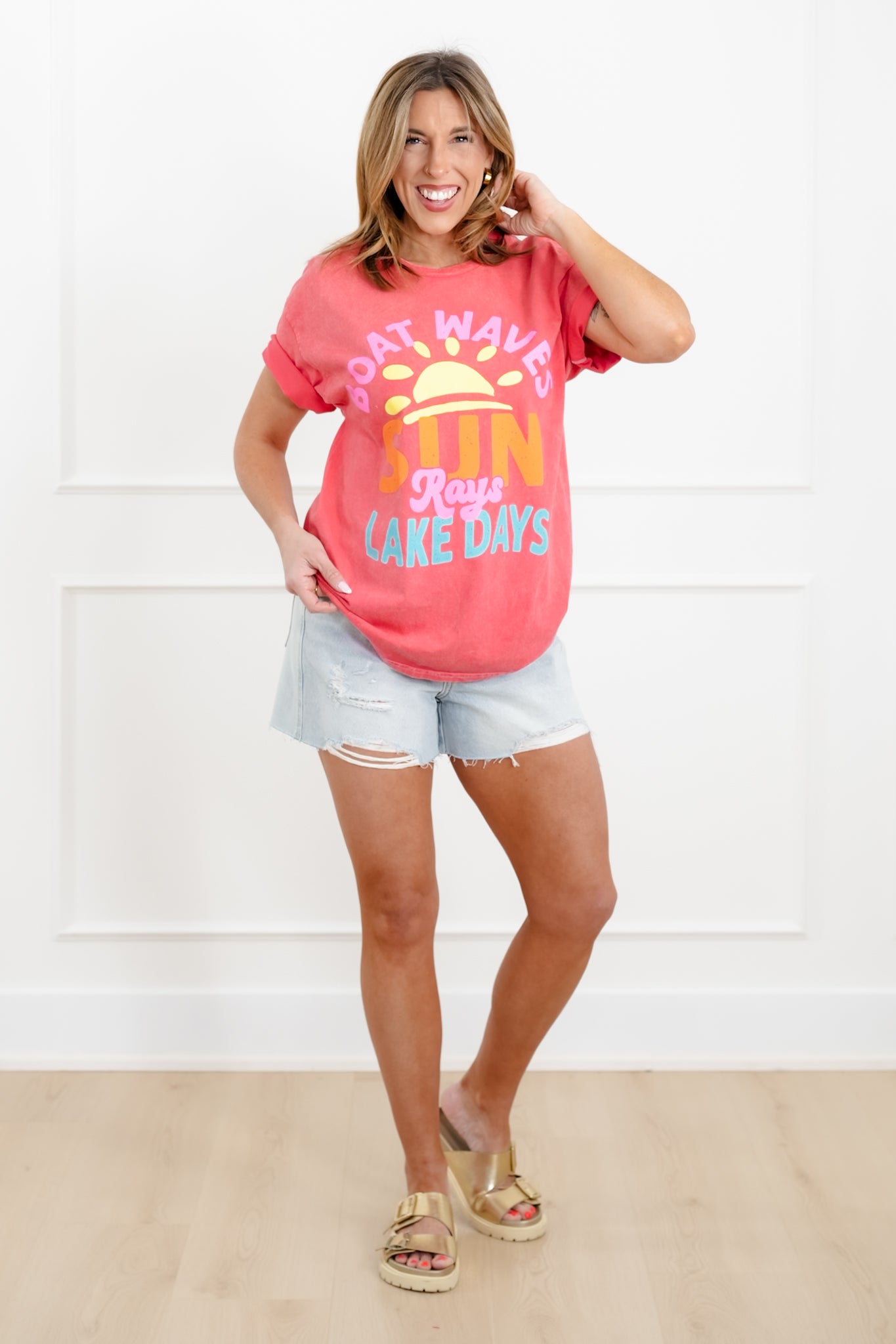 Short Sleeve "Boat Waves" Graphic Tee