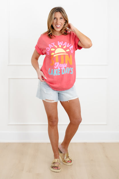 Short Sleeve "Boat Waves" Graphic Tee