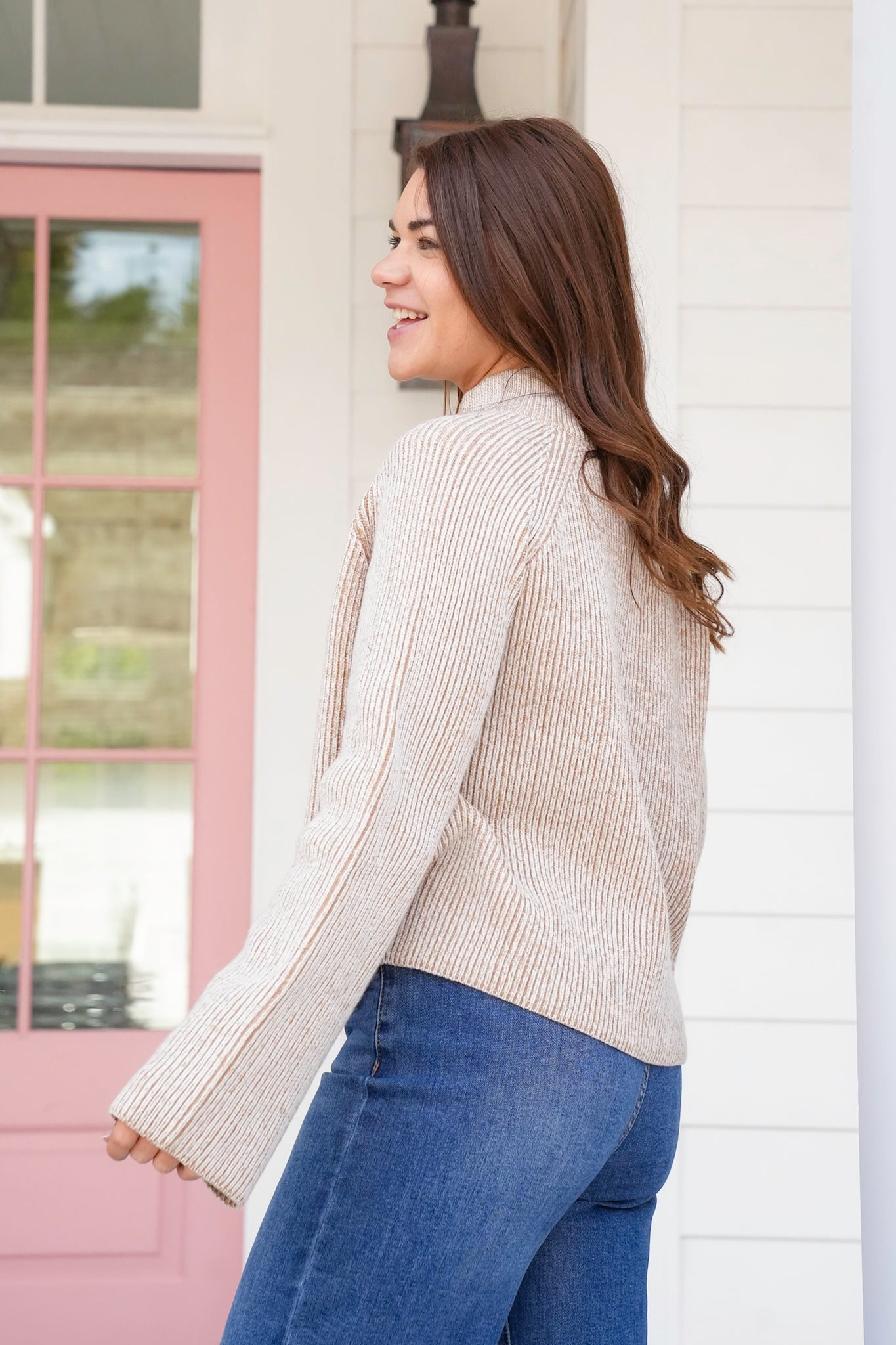 Long Sleeve Zip Up Sweater Jacket