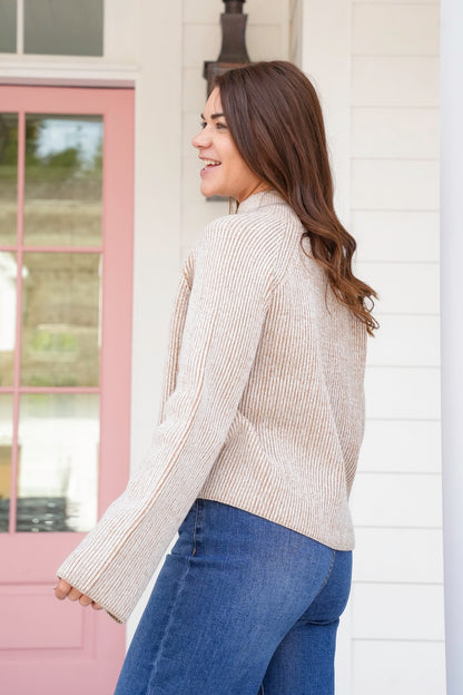 Long Sleeve Zip Up Sweater Jacket