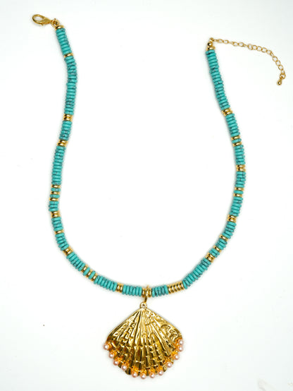 Gemelli Sunlee Turquoise Shell Necklace
