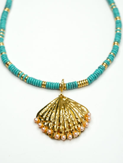 Gemelli Sunlee Turquoise Shell Necklace