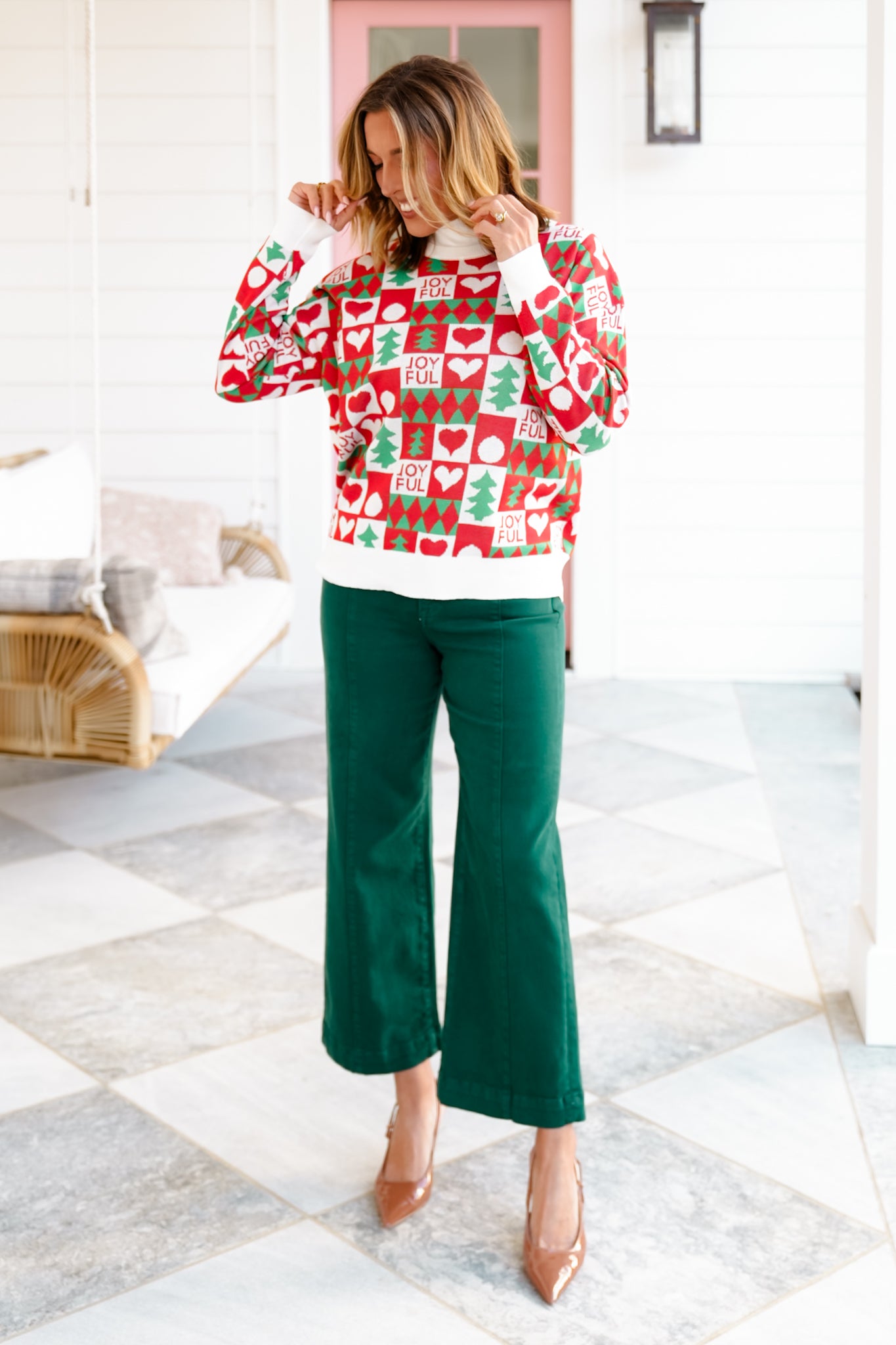 Plus/Reg Long Sleeve "Joyful" Pullover Sweater