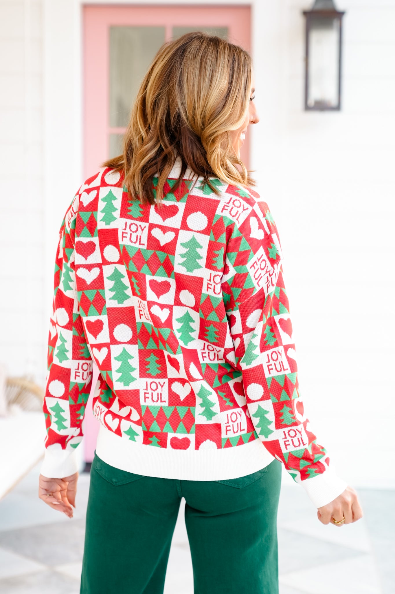 Plus/Reg Long Sleeve "Joyful" Pullover Sweater