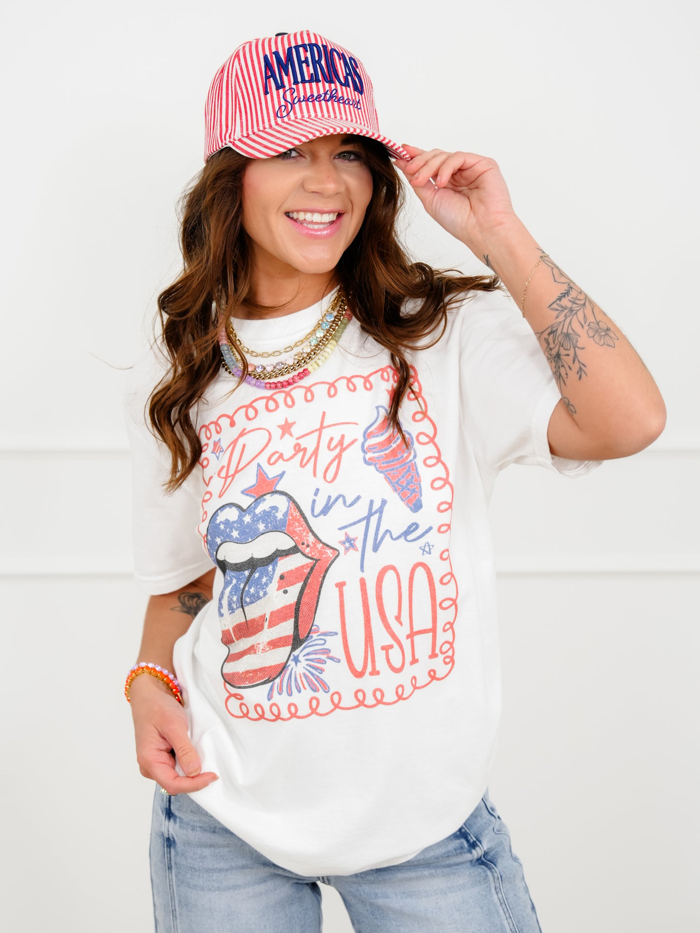 Plus/Reg Short Sleeve "Party In the USA" Graphic Tee