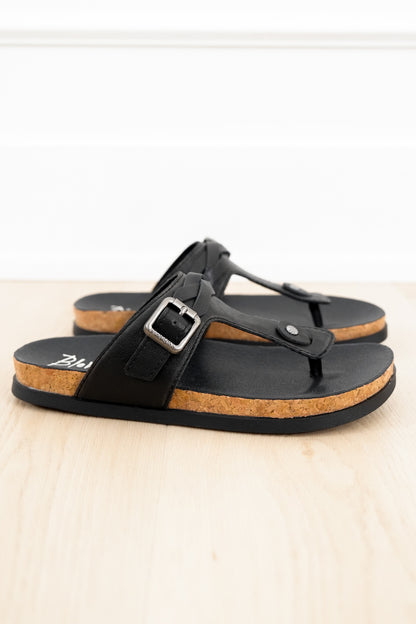 Blowfish Adjustable Buckle Cork Footbed Thong Sandal