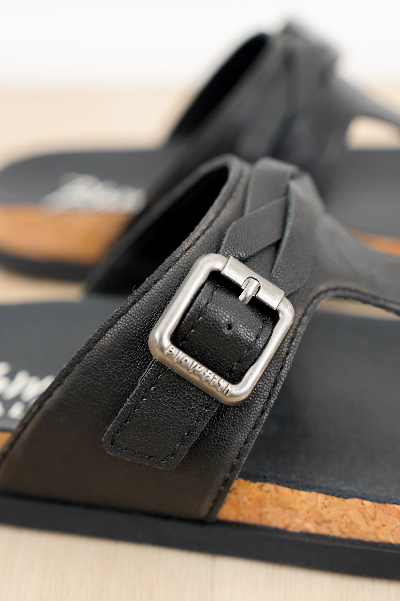 Blowfish Adjustable Buckle Cork Footbed Thong Sandal