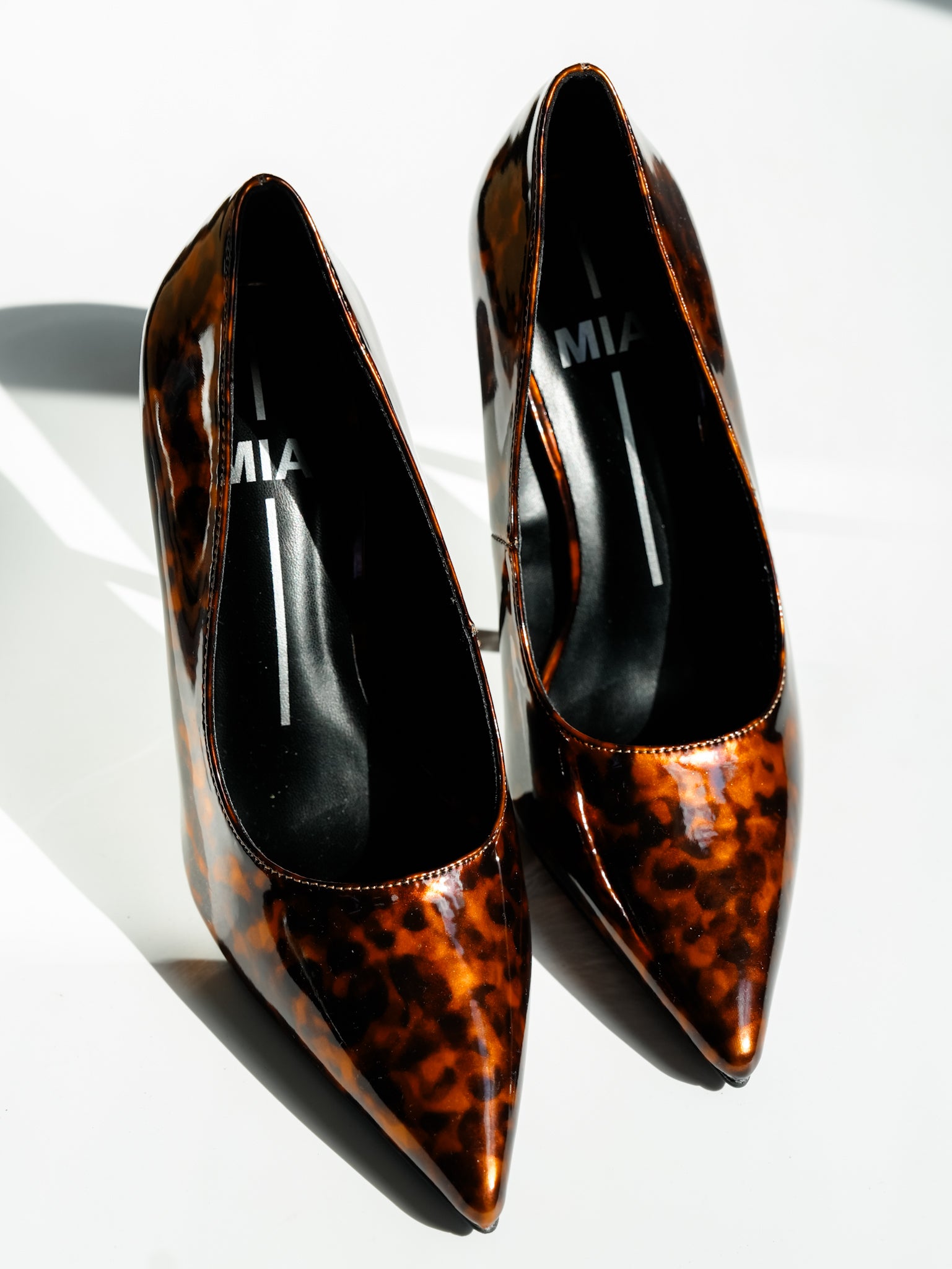 MIA Pointed Toe High Heel Pumps - Freckled Poppy