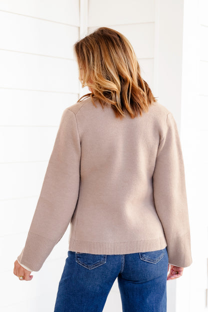 Wide Long Sleeve Button Down Cardigan