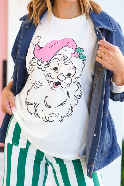 Plus/Reg  Long Sleeve Santa Pullover Sweatshirt