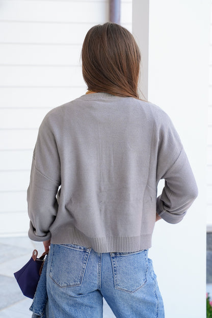 Henley Long Sleeve Button Up Sweater