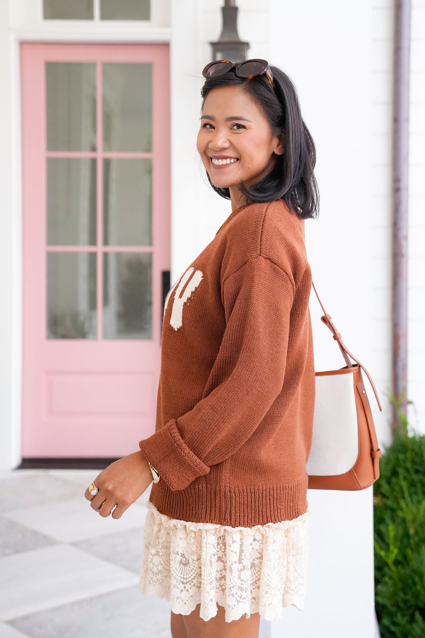 Long Sleeve Horseshoe Howdy Pullover Sweater
