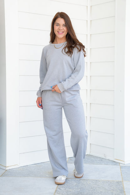 Restock! Door Buster! Zenana Fleece Raglan Sleeve Pullover and Sweatpants Set