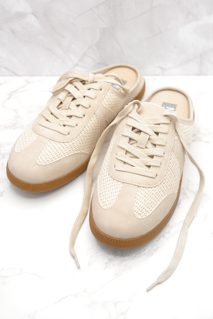 MIA Woven Mesh Lace Up Mule Sneaker