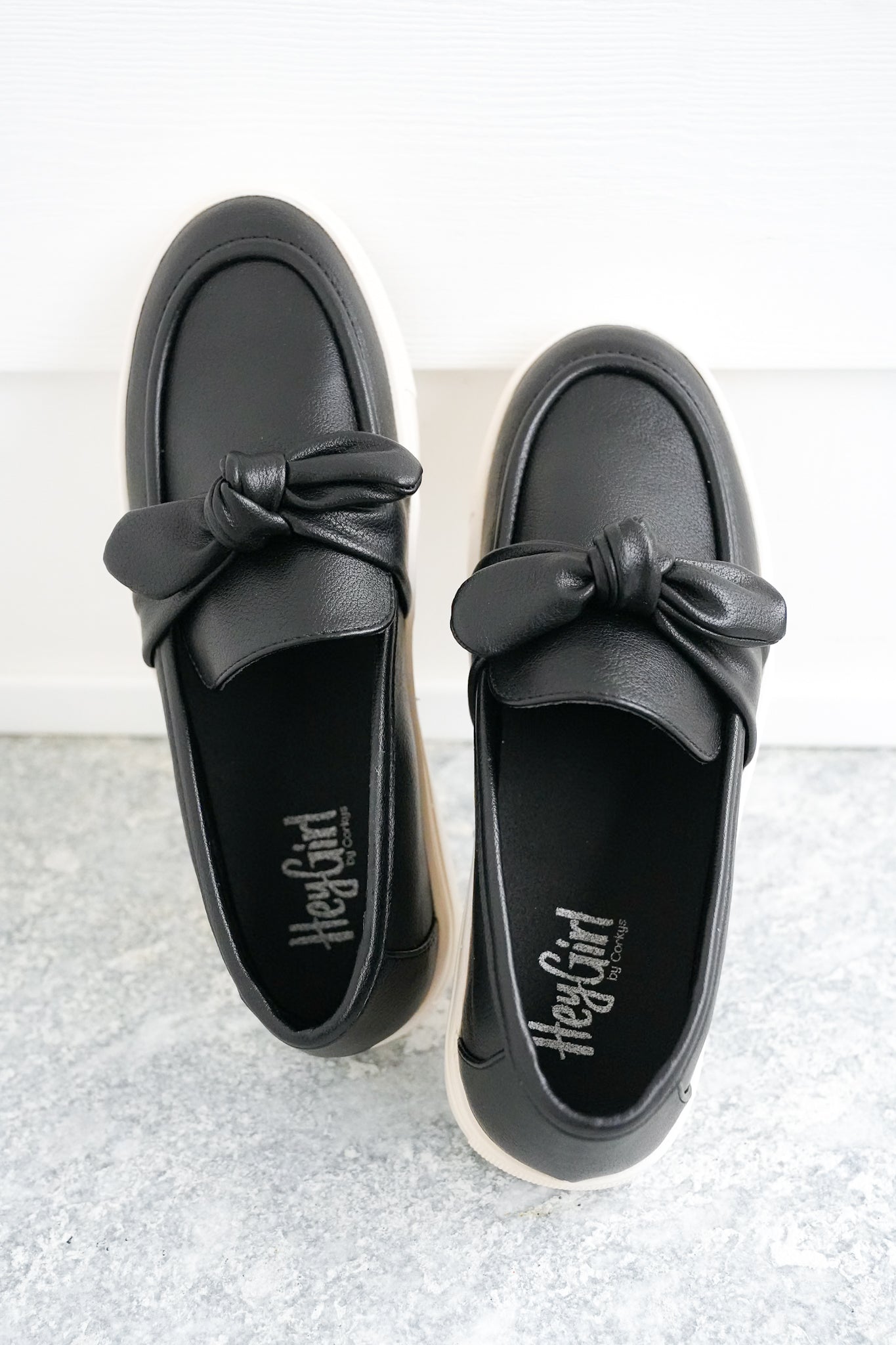 Corky's "Why Knot" Vegan Leather Slip On Loafer Sneaker with Tied Knot