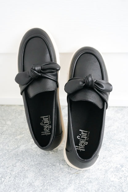 Corky's "Why Knot" Vegan Leather Slip On Loafer Sneaker with Tied Knot