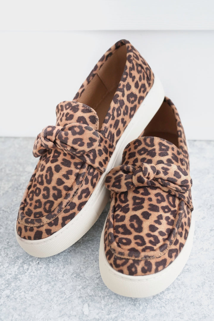 Corky's "Why Knot" Animal Print Slip On Loafer Sneaker with Tied Knot
