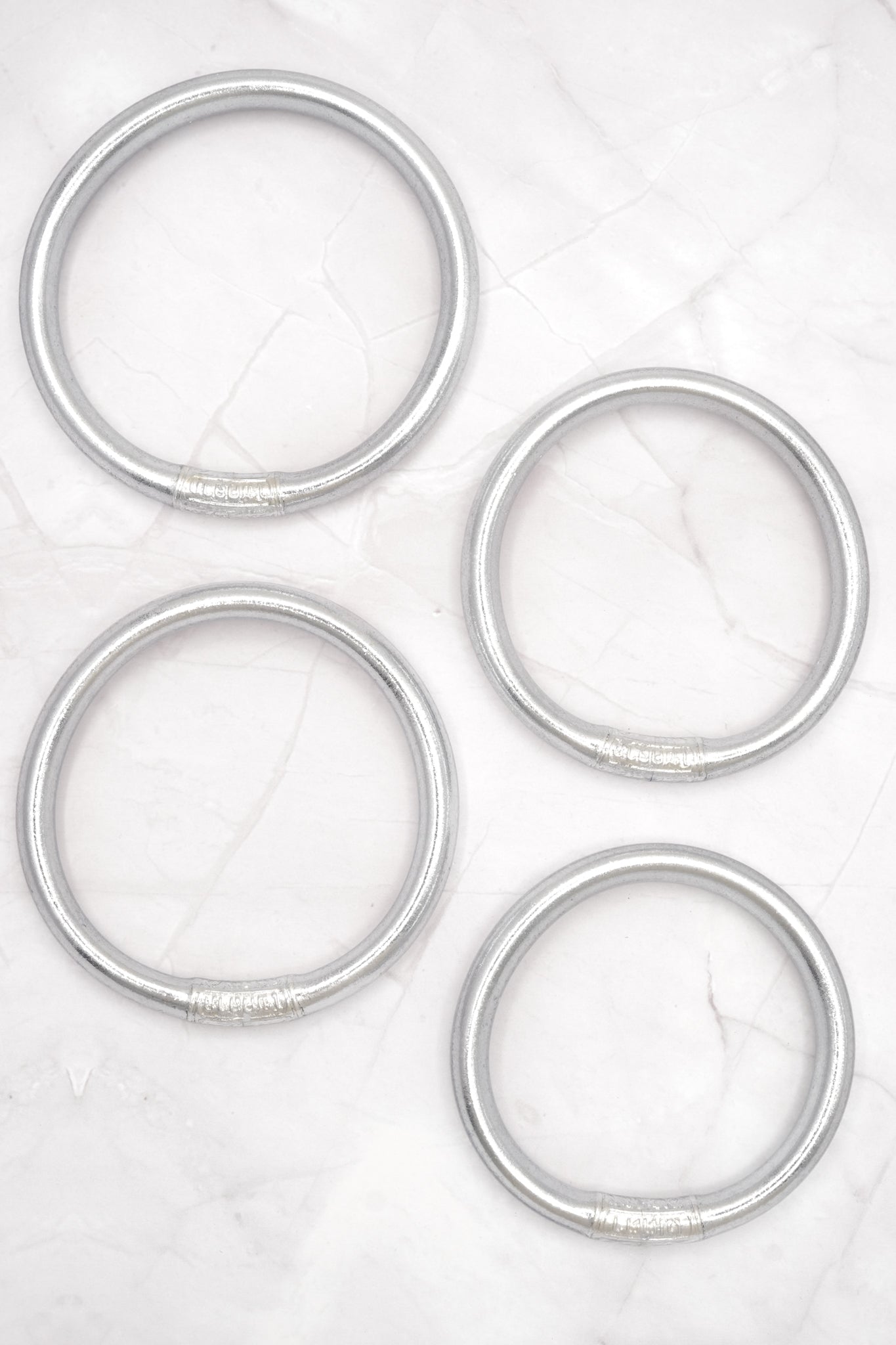 Luxe Silver Mantra Bangle Bracelets