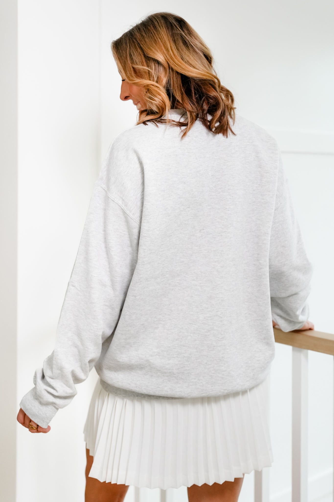 Long Sleeve Embroidered "New York" Pullover Sweatshirt