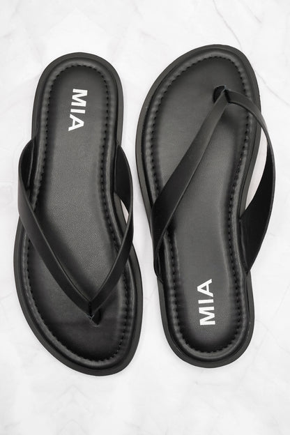MIA Minimal Vegan Leather Thong Sandal