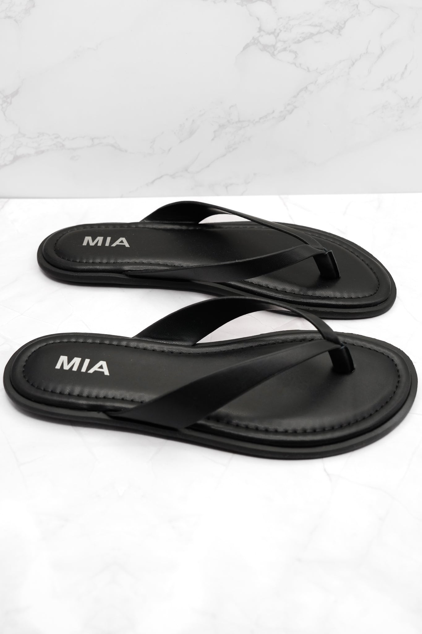 MIA Minimal Vegan Leather Thong Sandal