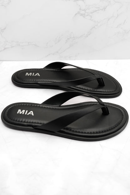 MIA Minimal Vegan Leather Thong Sandal