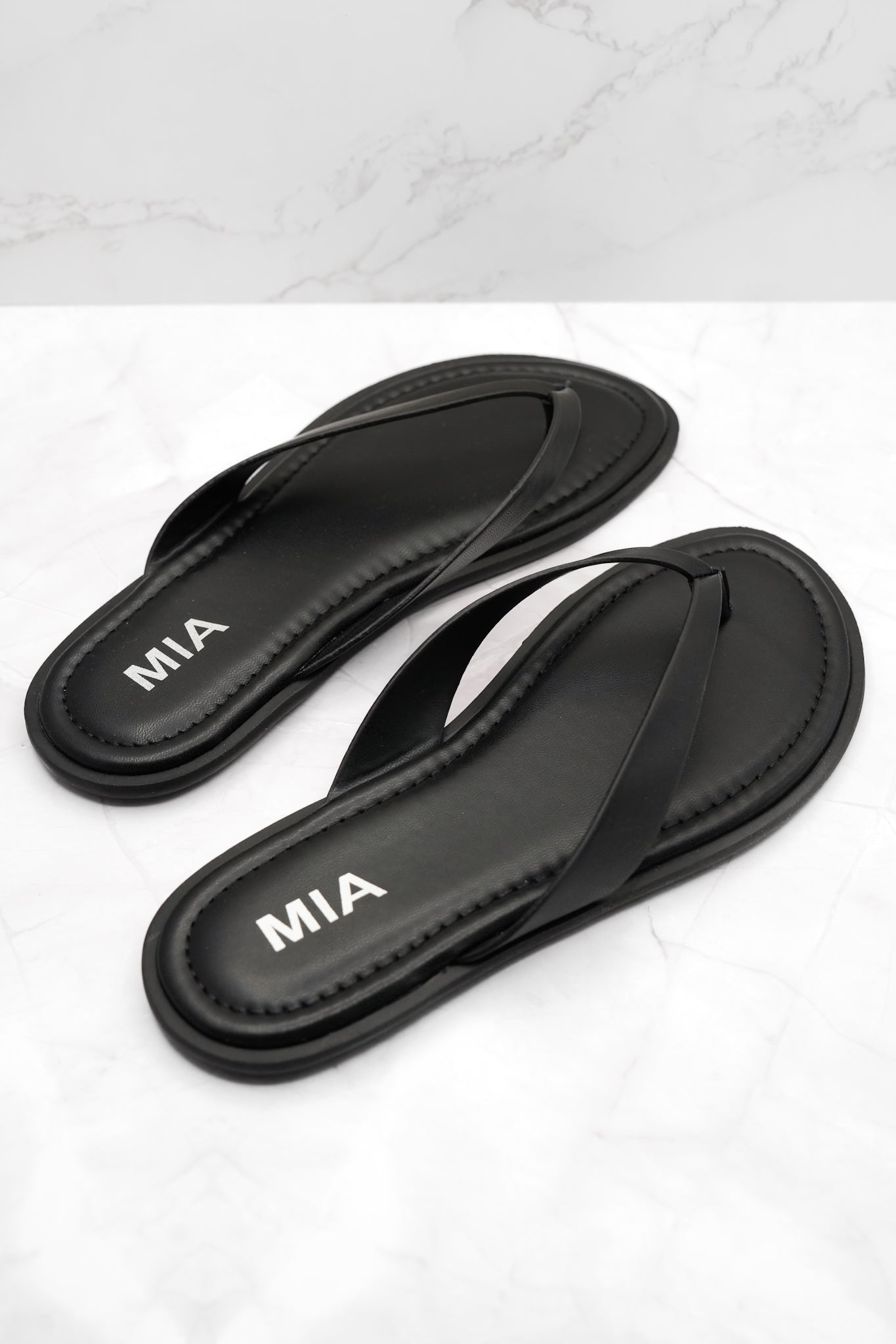 MIA Minimal Vegan Leather Thong Sandal
