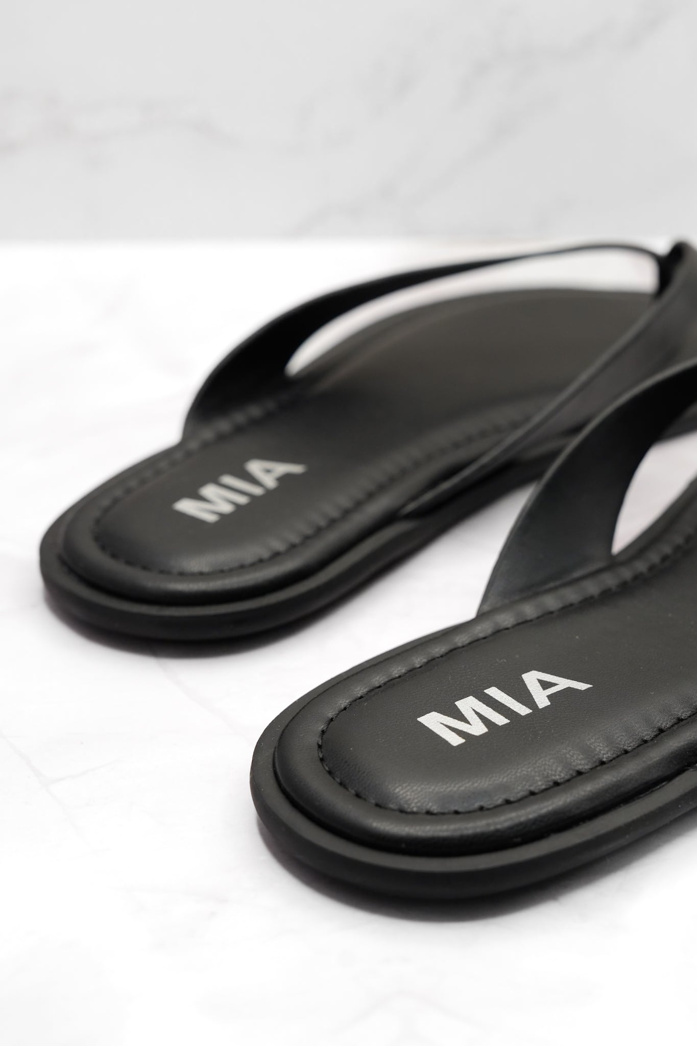 MIA Minimal Vegan Leather Thong Sandal