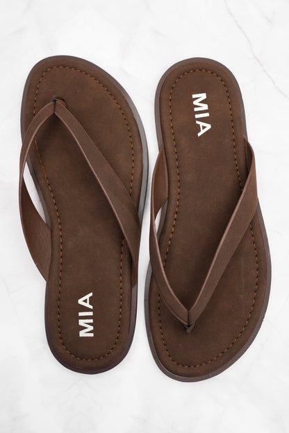 MIA Minimal Vegan Suede Thong Sandal