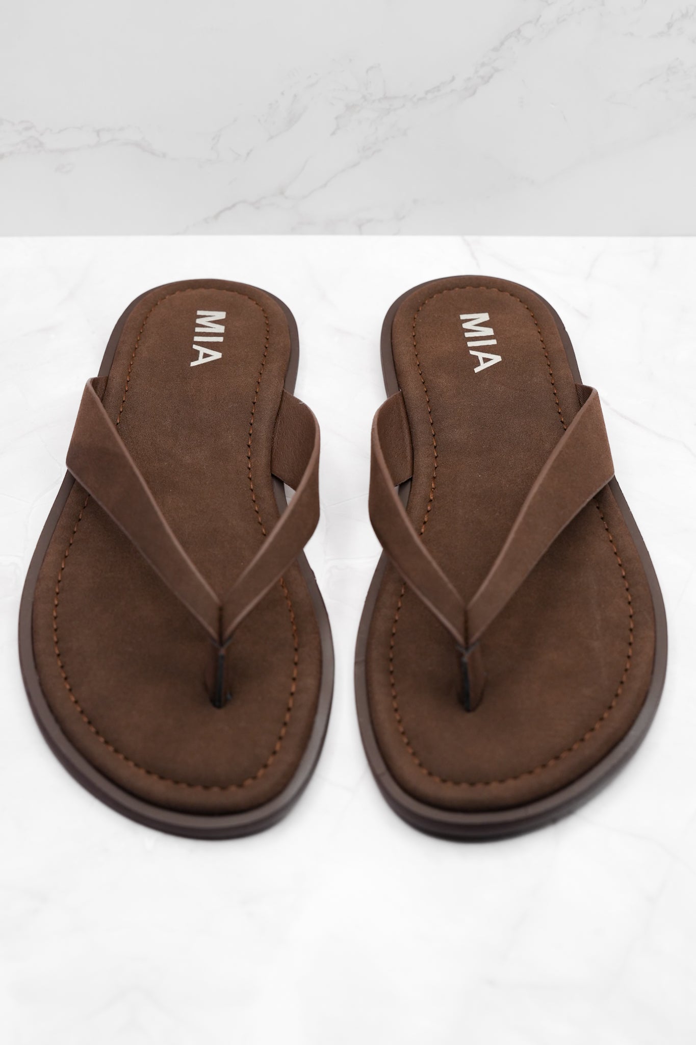 MIA Minimal Vegan Suede Thong Sandal