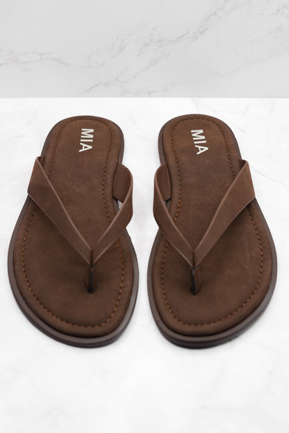 MIA Minimal Vegan Suede Thong Sandal
