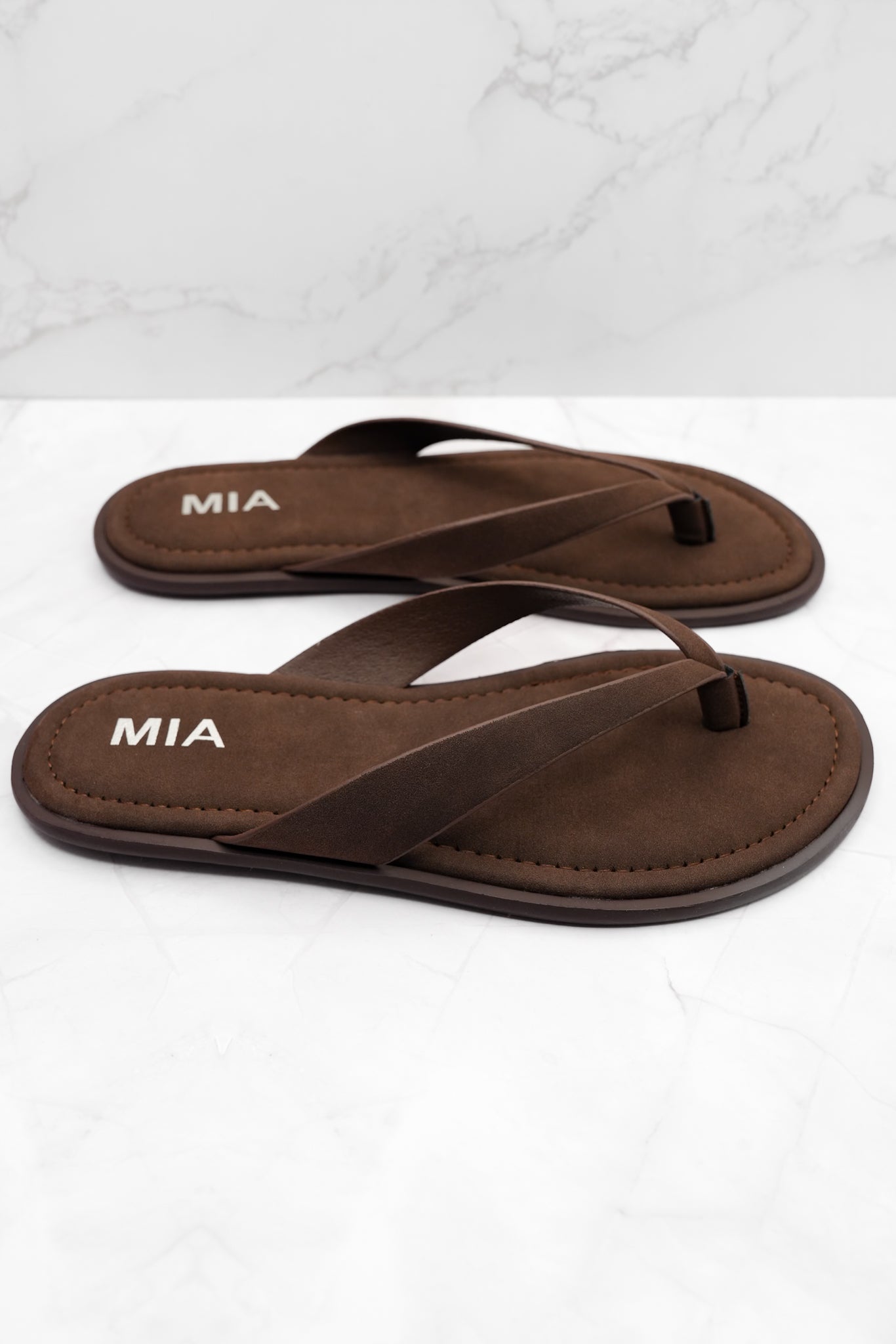 MIA Minimal Vegan Suede Thong Sandal