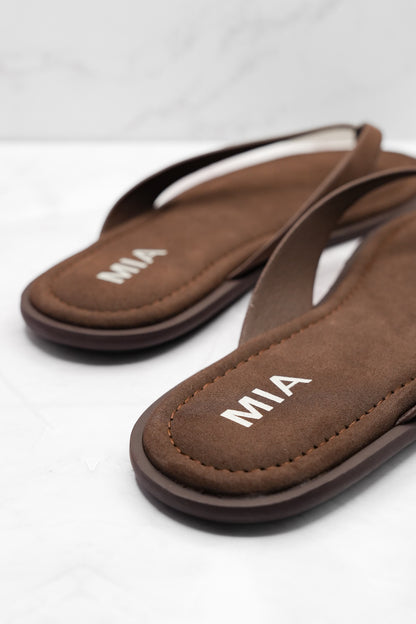 MIA Minimal Vegan Suede Thong Sandal