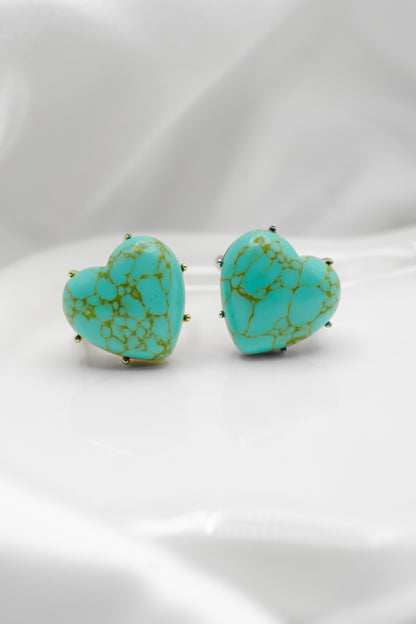 Sis Kiss Palm Beach Turquoise Stone Heart Ring