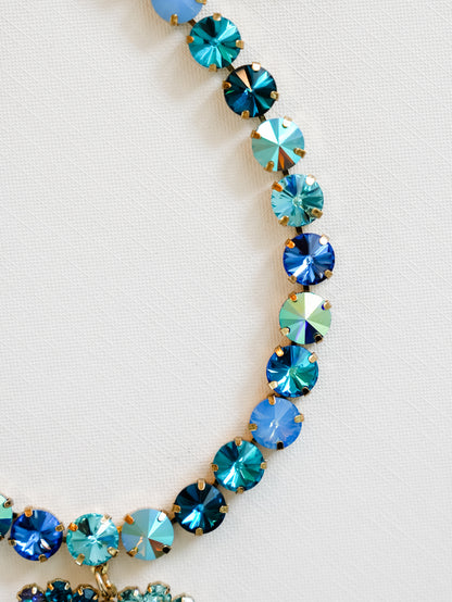 SIENNA by Tova Lovely Small Heart Necklace In Lagoon Mix - Freckled Poppy
