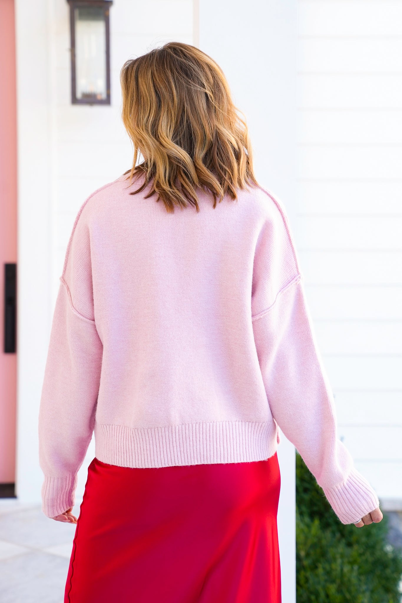 Santa Embroidery Long Sleeve Sweater