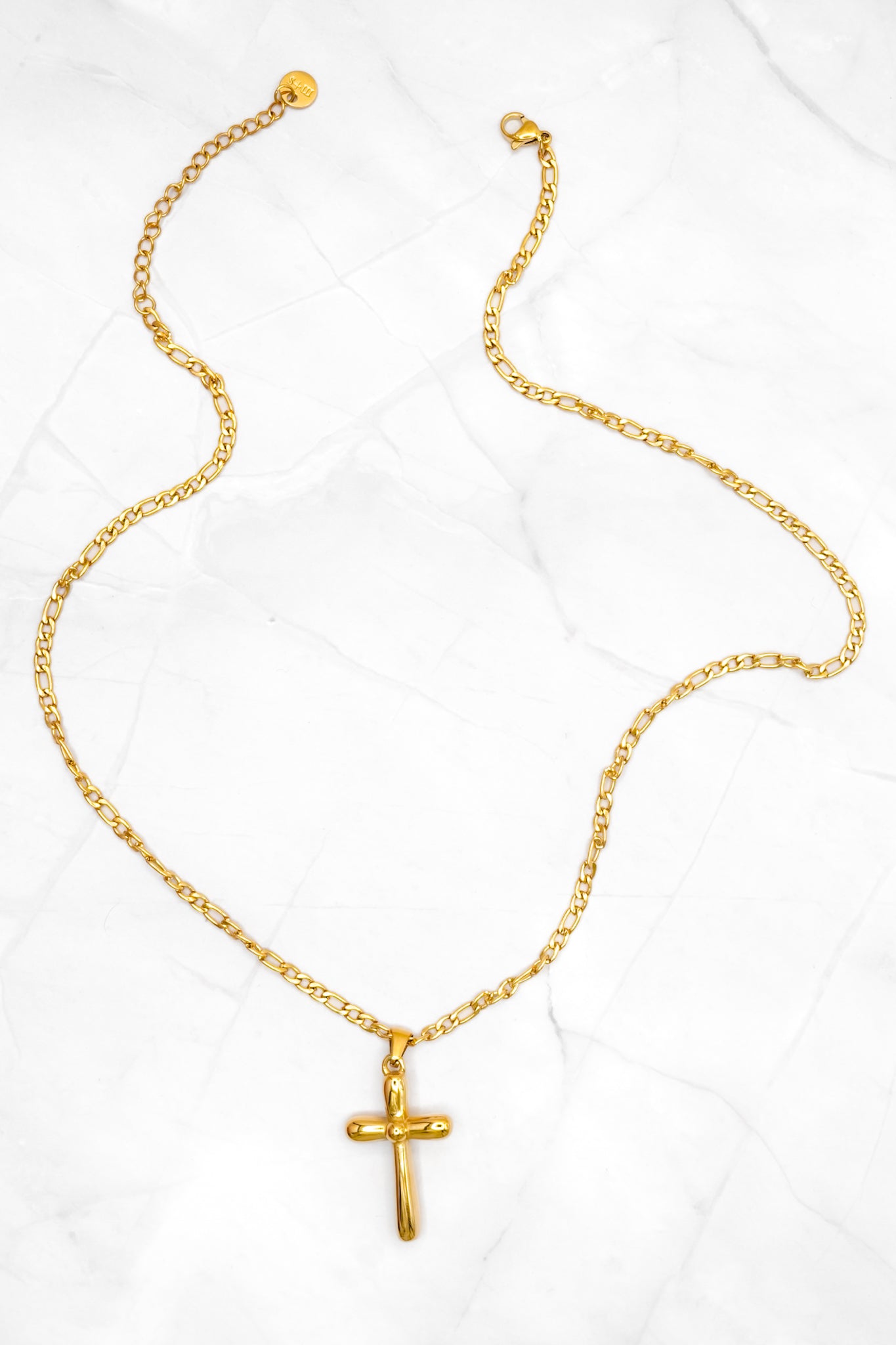 Mila + Stevie Bubble Cross Necklace