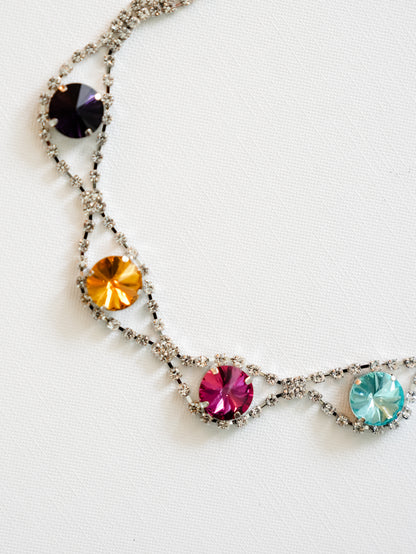 SIENNA by Tova Whitney Silver Crystal Necklace