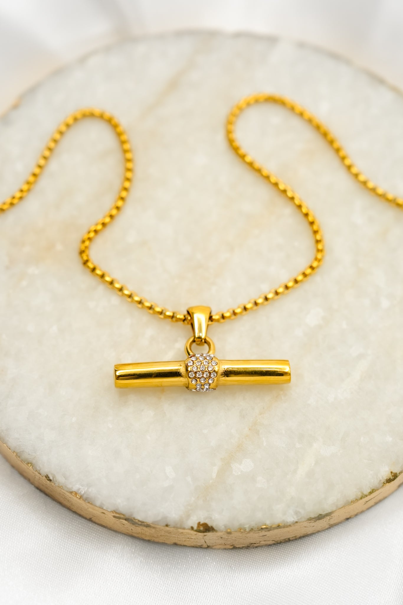 Restock! Mila + Stevie Clear Bar Necklace