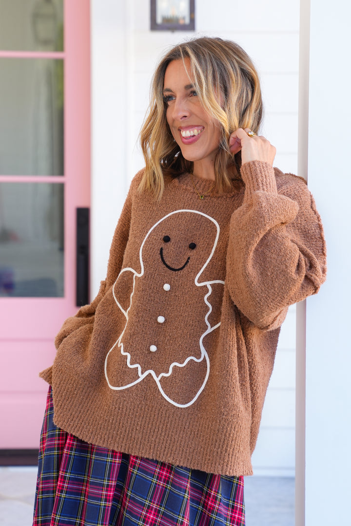 Long Sleeve Gingerbread Man Sweaters