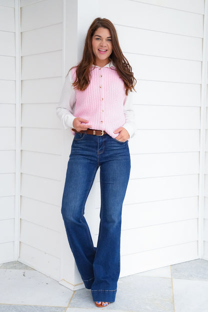 Knit Button Down Sweater Vest