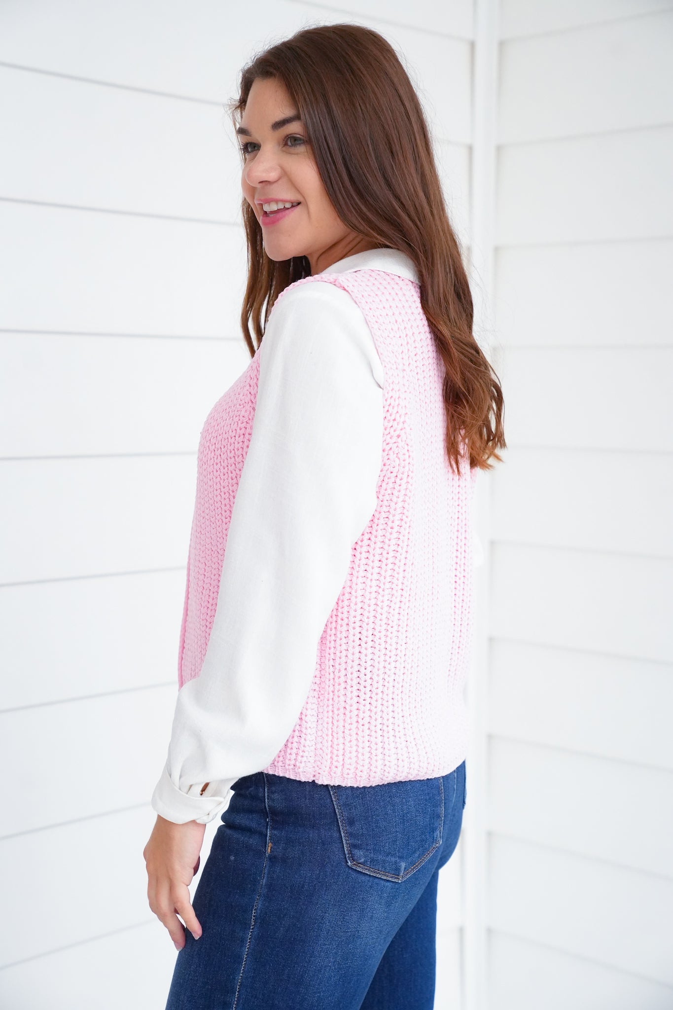 Knit Button Down Sweater Vest