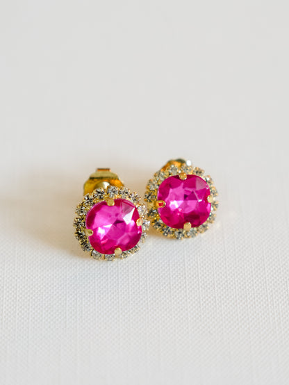 SIENNA by Tova Mega Crystal Studs - Freckled Poppy