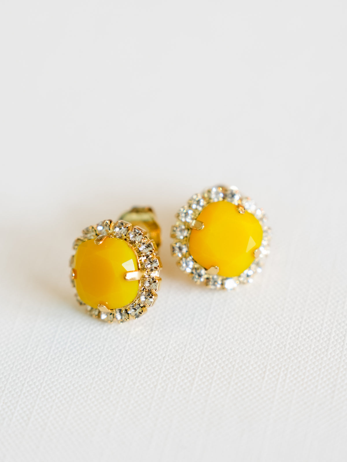 SIENNA by Tova Mega Crystal Studs - Freckled Poppy