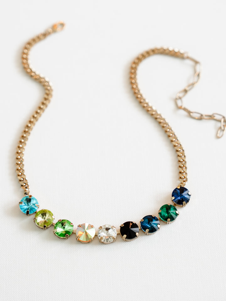 SIENNA by Tova Mini Grace Necklace In Lagoon Mix