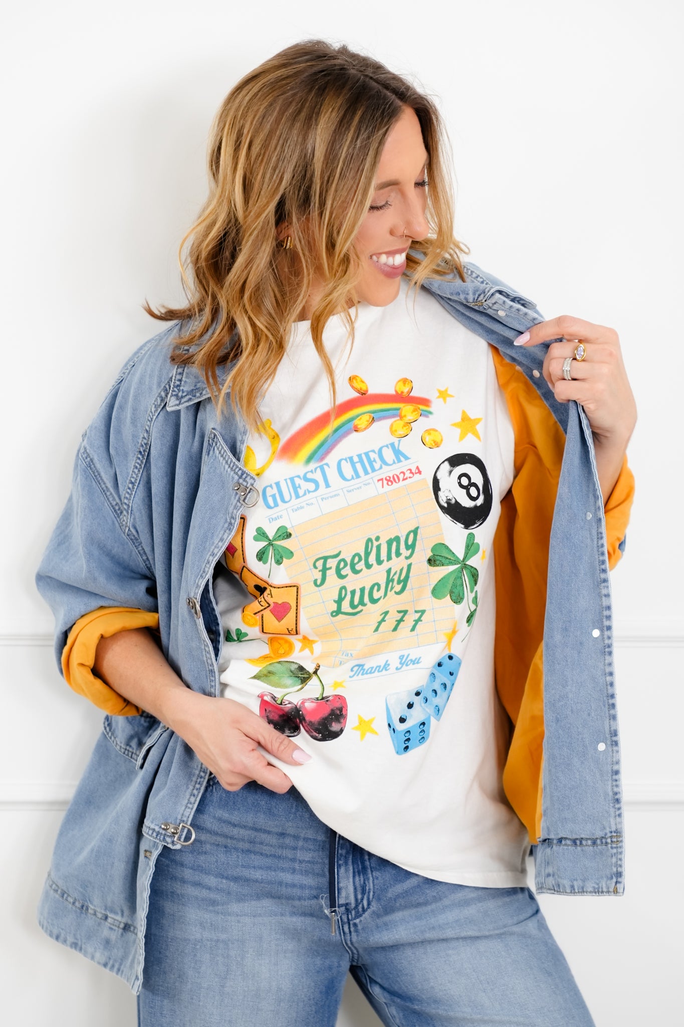 Short Sleeve "Feeling Lucky" Graphic Tee